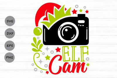 Elf Cam| Funny Christmas Elf SVG Cutting Files. SVG CosmosFineArt 
