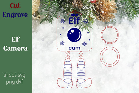 Elf cam ornament svg, Christmas decoration Laser engraving SVG AnastasiyaArtDesign 