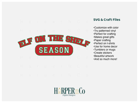 Elf on the Shelf Season SVG PNG Cut EPS File SVG HarperNCo 