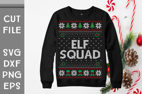 Elf Squad sweater design SVG Svgcraft 