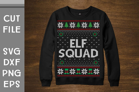 Elf Squad sweater design SVG Svgcraft 