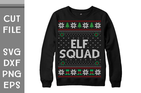 Elf Squad sweater design SVG Svgcraft 