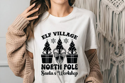 Elf village north pole santas workshop SVG Angelina750 