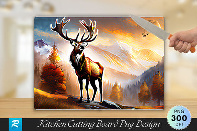 Elk Background Cutting Board Sublimation Regulrcrative 