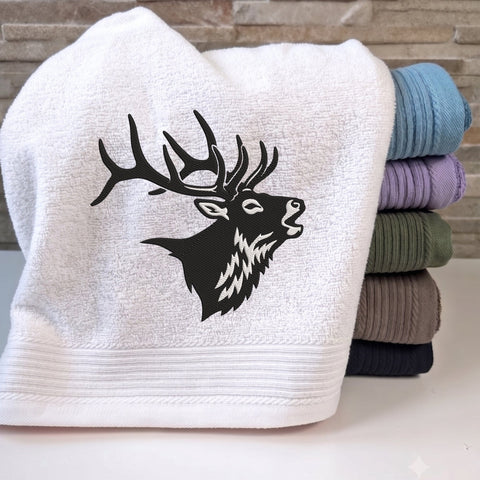 Elk Head Embroidery Design – Bull Elk Antlers Wildlife Hunting Silhouette Machine Embroidery File Embroidery/Applique DESIGNS PatternFeed8 