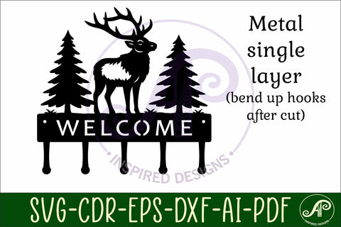 Elk Key holder designs for wood and metal SVG APInspireddesigns 