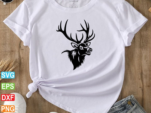 Elk SVG, Forest Animal Svg, Elk Head Svg SVG artprintfile 