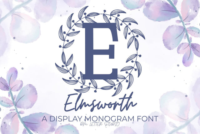 Elmsworth Monogram Font Font Dm Letter Studio 
