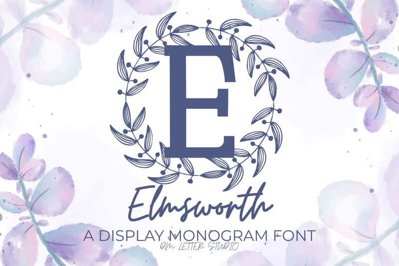 Elmsworth Monogram Font Font Dm Letter Studio 