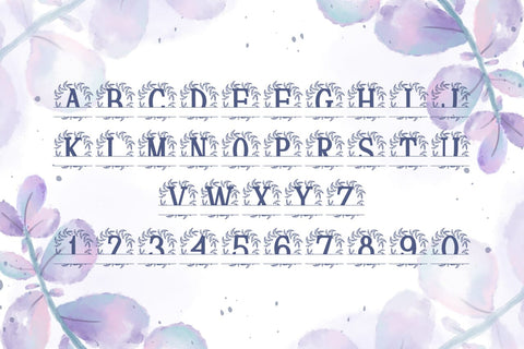 Elmsworth Split Monogram Font Font Dm Letter Studio 