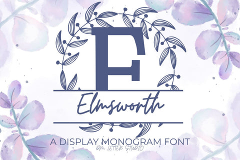Elmsworth Split Monogram Font Font Dm Letter Studio 