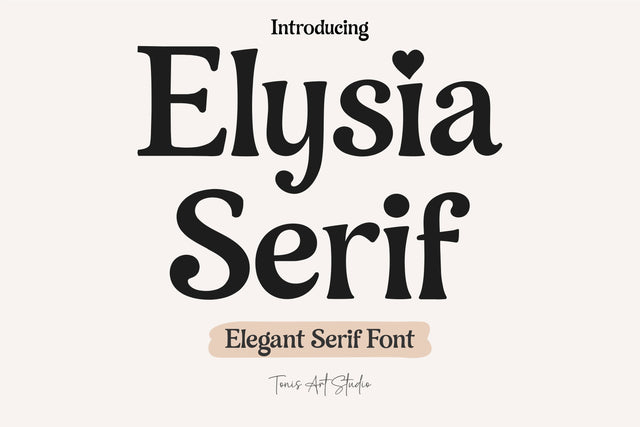 Elysia Serif – Elegant Modern Serif Font Font TonisArtStudio 