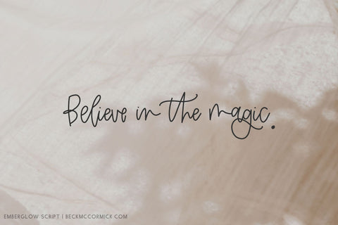 Emberglow Script Font Beck McCormick 