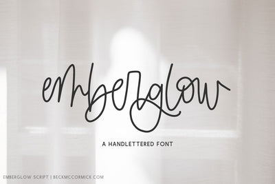 Emberglow Script Font Beck McCormick 