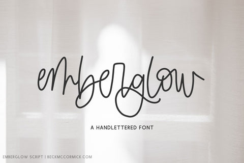Emberglow Script Font Beck McCormick 