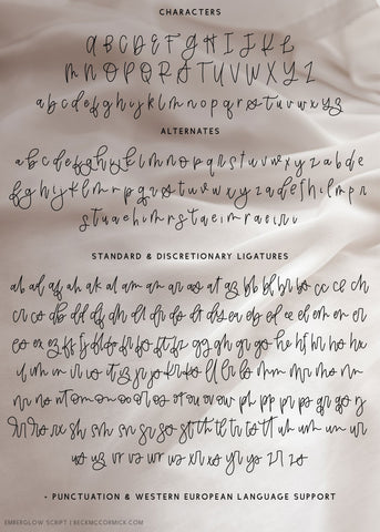 Emberglow Script Font Beck McCormick 