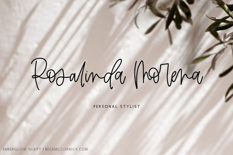 Emberglow Script Font Beck McCormick 