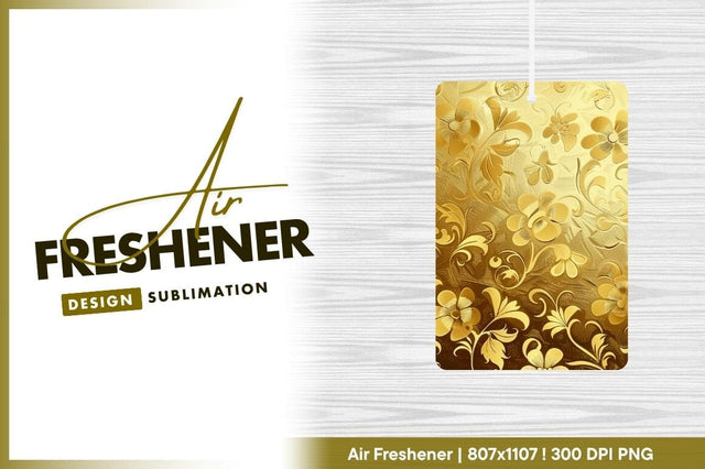 Embossed Gold Floral Pattern with Flowers Leaves and Swirls on Textured Background Sublimation Regulrcrative 
