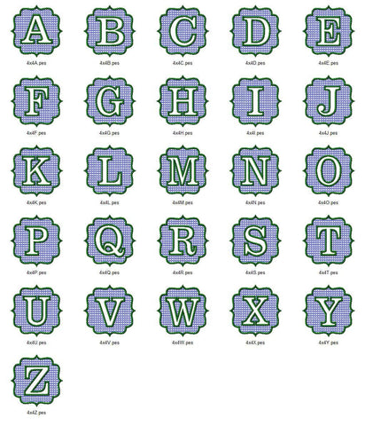 Embossed Monogram 3" Size Embroidery/Applique DESIGNS Rivermill Embroidery 