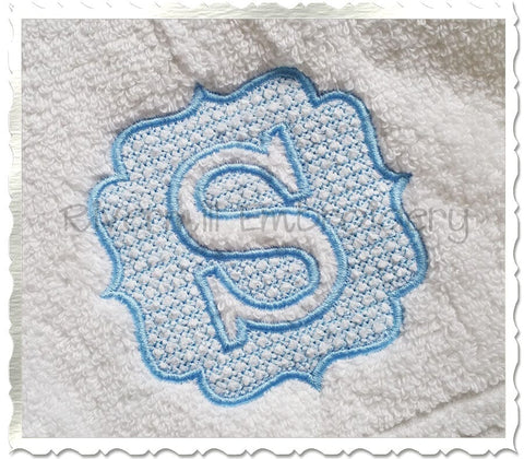 Embossed Monogram 3" Size Embroidery/Applique DESIGNS Rivermill Embroidery 