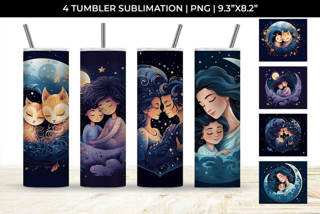 Embrace Boho Love with Cosmic Embraces - Tumbler Sublimation Design Bundle Sublimation Sintegra 