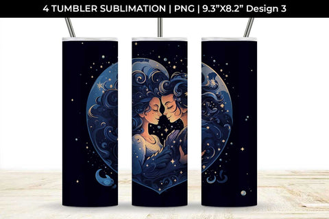 Embrace Boho Love with Cosmic Embraces - Tumbler Sublimation Design Bundle Sublimation Sintegra 