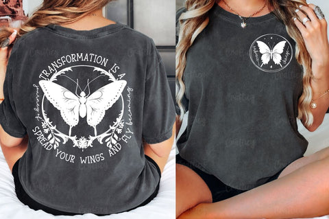 Embrace change Front and Back SVG T shirt Design SVG Designangry 