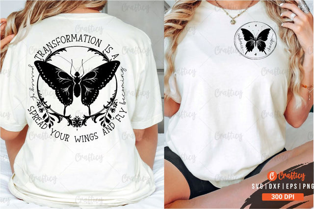 Embrace change Front and Back SVG T shirt Design SVG Designangry 