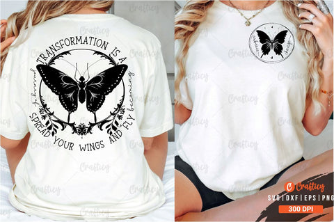 Embrace change Front and Back SVG T shirt Design SVG Designangry 