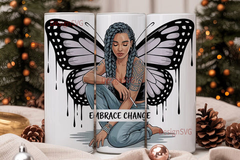 Embrace Change Tumbler Wrap Sublimation DesignSVG 