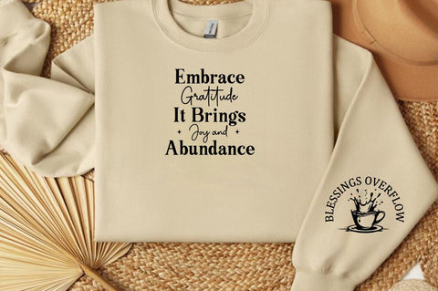 Embrace Gratitude It Brings Joy and Abundance Sleeve SVG Design SVG Designangry 