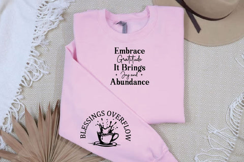 Embrace Gratitude It Brings Joy and Abundance Sleeve SVG Design SVG Designangry 