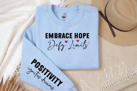Embrace hope defy limits Sleeve SVG Design, Inspirational sleeve SVG, Motivational Sleeve SVG Design, Positive Sleeve SVG SVG Regulrcrative 