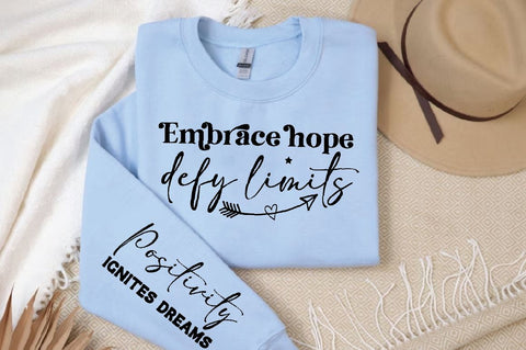 Embrace hope defy limits Sleeve SVG Design, Inspirational sleeve SVG, Motivational Sleeve SVG, Positive Sleeve SVG SVG Regulrcrative 