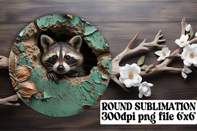 Embrace the 3D Animal World - Round Sublimation Sublimation afrosvg 