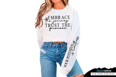 Embrace the journey Sleeve SVG Design, Inspirational sleeve SVG, Motivational Sleeve SVG Design, Positive Sleeve SVG SVG Regulrcrative 