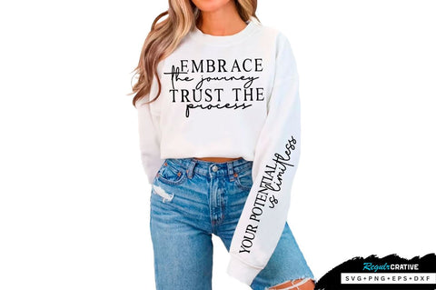 Embrace the journey Sleeve SVG Design, Inspirational sleeve SVG, Motivational Sleeve SVG Design, Positive Sleeve SVG SVG Regulrcrative 