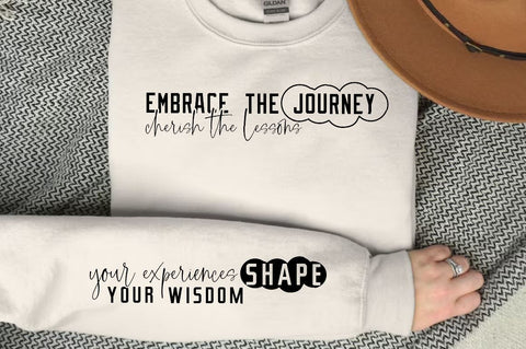 Embrace the journey Sleeve SVG Design, Inspirational sleeve SVG, Motivational Sleeve SVG Design, Positive Sleeve SVG SVG Regulrcrative 