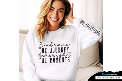 Embrace the journey Sleeve SVG Design, Inspirational sleeve SVG, Motivational Sleeve SVG Design, Positive Sleeve SVG SVG Regulrcrative 