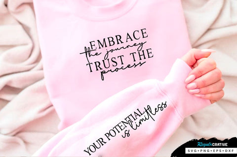 Embrace the journey Sleeve SVG Design, Inspirational sleeve SVG, Motivational Sleeve SVG Design, Positive Sleeve SVG SVG Regulrcrative 