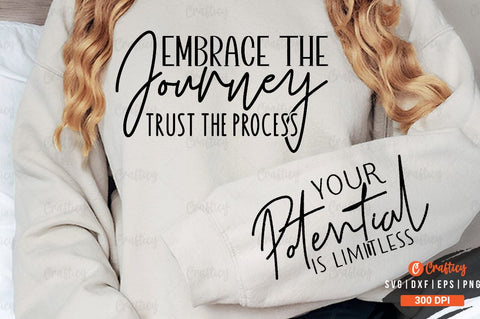 Embrace the journey trust the process Sleeve SVG Design SVG Designangry 