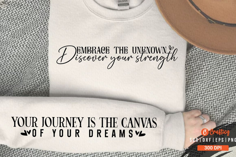 Embrace the unknown discover your strength Sleeve SVG Design SVG Designangry 