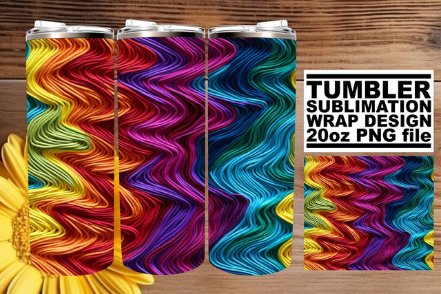 Embroidered Elegance in 3D: Tumbler Magic Sublimation afrosvg 