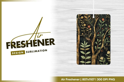 Embroidered forest trees and floral motifs Sublimation Regulrcrative 