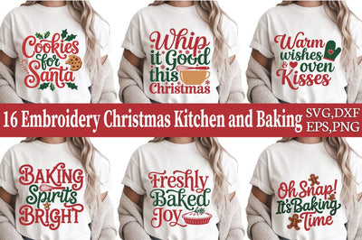 Embroidery Christmas Kitchen and Baking SVG Bundle SVG Angelina750 