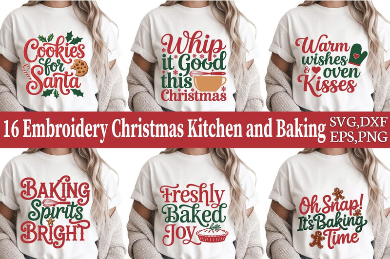 Embroidery Christmas Kitchen and Baking SVG Bundle SVG Angelina750 
