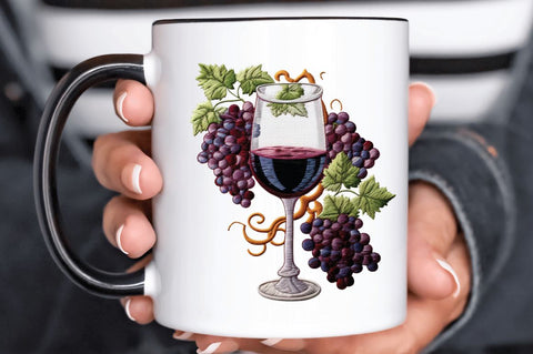 Embroidery Wine Glass Clipart Sublimation Regulrcrative 
