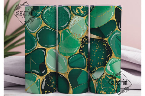 Emerald Gemstone 20oz Tumbler Wrap Sublimation sassyprint 
