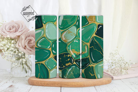 Emerald Gemstone 20oz Tumbler Wrap Sublimation sassyprint 