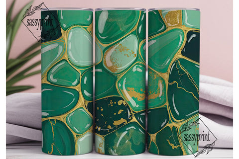 Emerald Gemstone 20oz Tumbler Wrap Sublimation sassyprint 